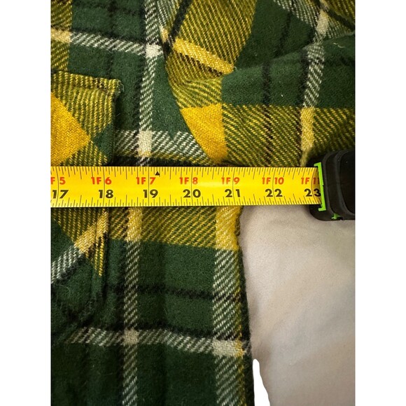 Mars VTG Men’s Green/Yellow 40% Wool Unlined Shirt Great For Fall Size Medium - Picture 2 of 8